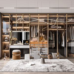 Direct d'usine vestiaire multicouche personnalisé en forme de L armoire et coiffeuse combinaison bébé armoire en bois - Product Image 1