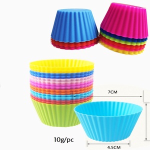 Multicolor Facile Da Pulire 12 Pack Non-stick Silicone <span class=keywords><strong>Muffin</strong></span> Coppe BPA Libero Fodere Del Bigné Del Silicone Riutilizzabile Tazze di Cottura - Product Image 4