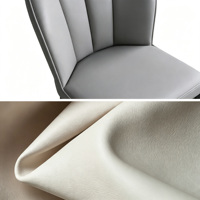 Chaise de salle à manger moderne en cuir motif patte de chat, chaise d'appoint rembourrée à coutures verticales, chaise d'appoint à pieds métalliques pour salle à manger, cuisine, maison