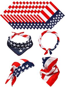 Pañuelo Multifuncional Personalizado con Bandera Americana, Pañuelo Transpirable de Poliéster, Pañuelos de Moda Patriótica para Eventos al Aire Libre - Product Image 2