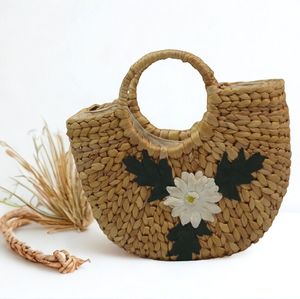 Bolsa de Compras de Jacinto de Agua, Transpirable, Suave, Ligera, de Gran Capacidad, Diseño de Tejido Abierto, para Productos Frescos, Mercado de Agricultores - Product Image 1