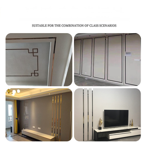 Bande décorative dorée en acier inoxydable standard AiSi laminée à froid auto-adhésive pour mur de fond de télévision - Product Image 6