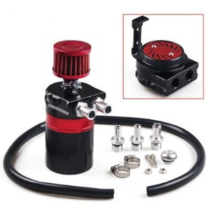 Car Modification <b>Ring</b> Oil Breather Can With Air Filter And Waste Oil Recovery Container For Retrofit Upgrade - Product Image 1