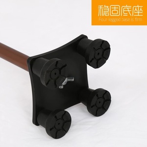 Canne unique en alliage d'aluminium, réglable en hauteur, à quatre pieds, antidérapante, pour la marche des personnes âgées - Product Image 4