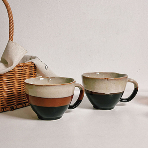 Taza de Café de Cerámica Retro con Esmalte Reactivo, Taza para Té, Taza para Latte Matutino - Product Image 4