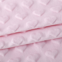 Rouleaux de tissu en polaire velours 3D gaufré à bulles 100 % polyester, tissu Minky à pois, tissu Minky à pois pour couverture bébé douillette et confortable