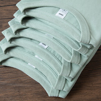 Camiseta de Hombre de Algodón Cepillado de 250g |   Camisetas Retro de Cuello Redondo, Gruesas, con Logotipo Personalizado, al por Mayor