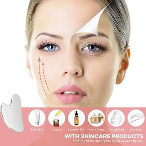 Forme de coeur 100% 304 acier inoxydable Gua Sha outil Premium Guasha ensemble visage corps Gua Sha pierre serrage Massage fonction musicale - Product Image 2
