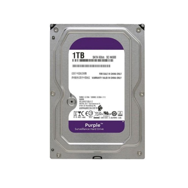 Internal 1TB 3.5" Purple 7200 RPM SATA 3.0 64MB Cache HDD Aluminum Alloy Refurbished Monitoring DVR NVR