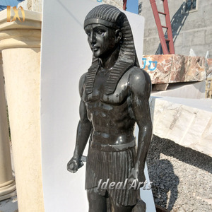 Usine de décoration de jardin sculpture à la main grandeur nature pierre naturelle marbre ancien <span class=keywords><strong>pharaon</strong></span> égyptien <span class=keywords><strong>Statue</strong></span> à vendre - Product Image 2
