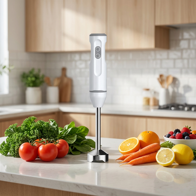 Cordless Rechargeable Electric Hand Blender With Battery Pack 2 Speed Settings Fast Charging (1.5h) Low Noise Portable Mixer