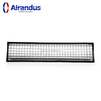 Grilles de distribution d'air en acier galvanisé à double déflection EW HVACR DGD pour conduits spirales, étanchéité sans fuite