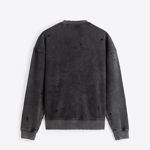 Felpa da <span class=keywords><strong>uomo</strong></span> Vintage Wash Streetwear <span class=keywords><strong>girocollo</strong></span> 100% cotone oversize con cappuccio a tracolla in bianco - Product Image 6