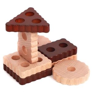 Early Skill Builder Eco-Friendly Beech Wood Sorting & Stacking <b>Building</b> <b>Blocks</b> Stack and Sort Board Toys for Kids - Product Image 4