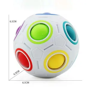 High Quality Stress Relief Fingertip Toy For Educational Rainbow Puzzle Ball Magic Football Cube Speed Ball