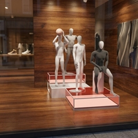 Meubles de présentation pour magasins de vêtements, design 3D professionnel, avec éclairage LED et montage facile, pour les propriétaires de commerces de détail mondiaux