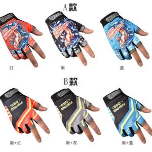 Guantes de pesca de medio dedo de poliéster transpirables antideslizantes para pescar unisex Ztc031 - Product Image 3