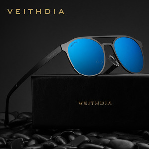 Veithdia Unisex Polarized Sunglasses Metal <b>Frame</b> Blue Lens UV400 Protection Driving Fishing Outing - Product Image 1