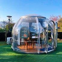 Tente de camping igloo de luxe à succès, maison modulaire en forme de <span class=keywords><strong>bulle</strong></span>, capsule transparente, dôme, <span class=keywords><strong>chambre</strong></span> préfabriquée verte pour - Product Image 2