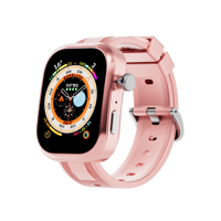 Montre connectée pour enfants, dernière génération, avec carte SIM, GPS, étanche IP67, boîtier carré en plastique, charge magnétique, écran tactile 4G, réveil