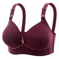 Soutien-gorge sexy pour femme, grande taille, uni, bonnet 3/4, fin, sans couture, avec dentelle décorative, push-up, sans armatures, bretelles réglables, tricoté
