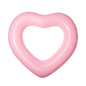 Anillo de natación flotante tipo corazón inflable más vendido, anillo de natación inflable de amor flotante para niñas de verano