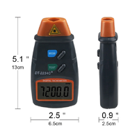 DT-2234C + Tachometer Digital mesin, takometer alat takometer non-kontak Laser genggam, pengukur kecepatan, Tachometer mesin Digital