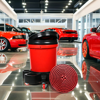 T-623.OEM ODM nouveauté voiture détaillant seau en plastique seau de lavage de voiture avec roue chariot pour le nettoyage de voiture