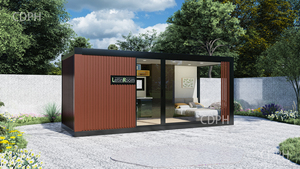 Maison conteneur préfabriquée en acier portable, bureau modulaire, villa intelligente 3 chambres, bain solaire, terrasse enveloppante - Product Image 5