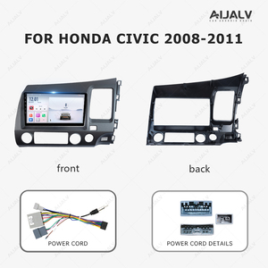 Marco DE REPRODUCTOR DE DVD Fascia de fábrica para HONDA CIVIC 2008-2011 RHD 2 DIN Head 9 pulgadas Panel de tablero de navegación Multimedia DSP para coche - Product Image 6