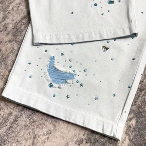 F175/FANMAJIALIE <span class=keywords><strong>Jeans</strong></span> Colorati da <span class=keywords><strong>Donna</strong></span> dal Design Trendy, Nuova Collezione Autunnale con Diamanti, Design Originale per Moda Urbana - Product Image 6