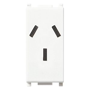ปลั๊กไฟอาร์เจนตินาแบบ 2 ขา + ดิน 10A สีขาว ขนาด 4.1x2.8x5.3 ซม. - Product Image 1