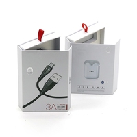 Câble de données USB personnalisé de haute qualité, chargeur, emballage papier avec boîte d'emballage en carton blister