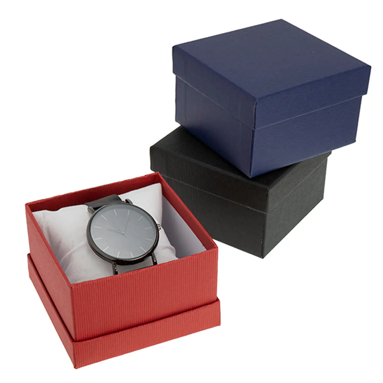 Logo personalizzato di lusso riciclabile orologio rigido rigido custodia in cartone coperchio per imballaggio e Base rigida scatola regalo in carta rigida