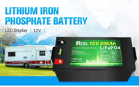 Batterie LiFePO4 12,8 V pour le stockage d'énergie au lithium-ion pour yachts, bateaux de pêche, voitures, camping-cars, cabanes de camping, applications marines