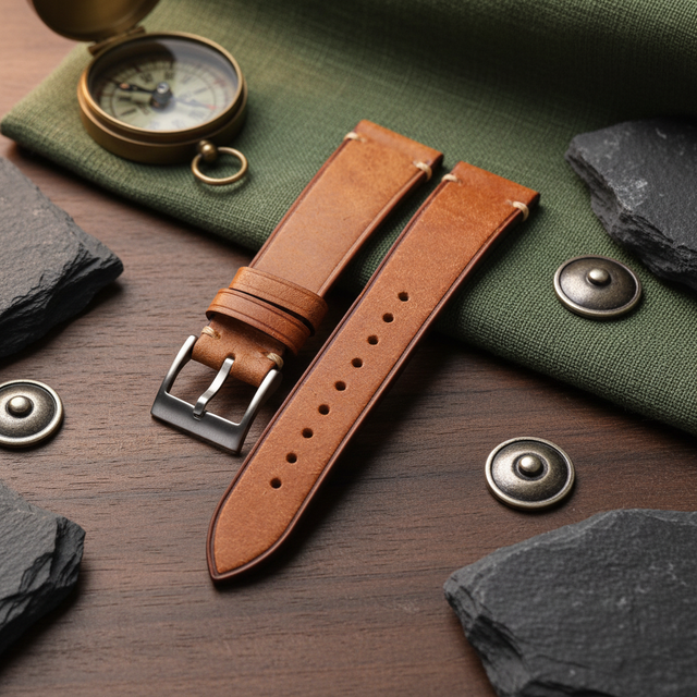 18mm Watch Straps Leather for Huawei Xiaomi Garmin Watch Band 19mm 20mm 21mm 22mm 24mm Ultra Thick Vintage Leather Armband