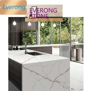 <span class=keywords><strong>3200X1600</strong></span> แผ่นหินควอตซ์ Calacatta ที่จับคู่หนังสือสําหรับหินเคาน์เตอร์ครัว - Product Image 1