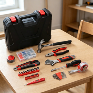 Ensemble d'outils de réparation ménagers complet avec 37 pièces, outils de quincaillerie professionnels et pinces - Product Image 1