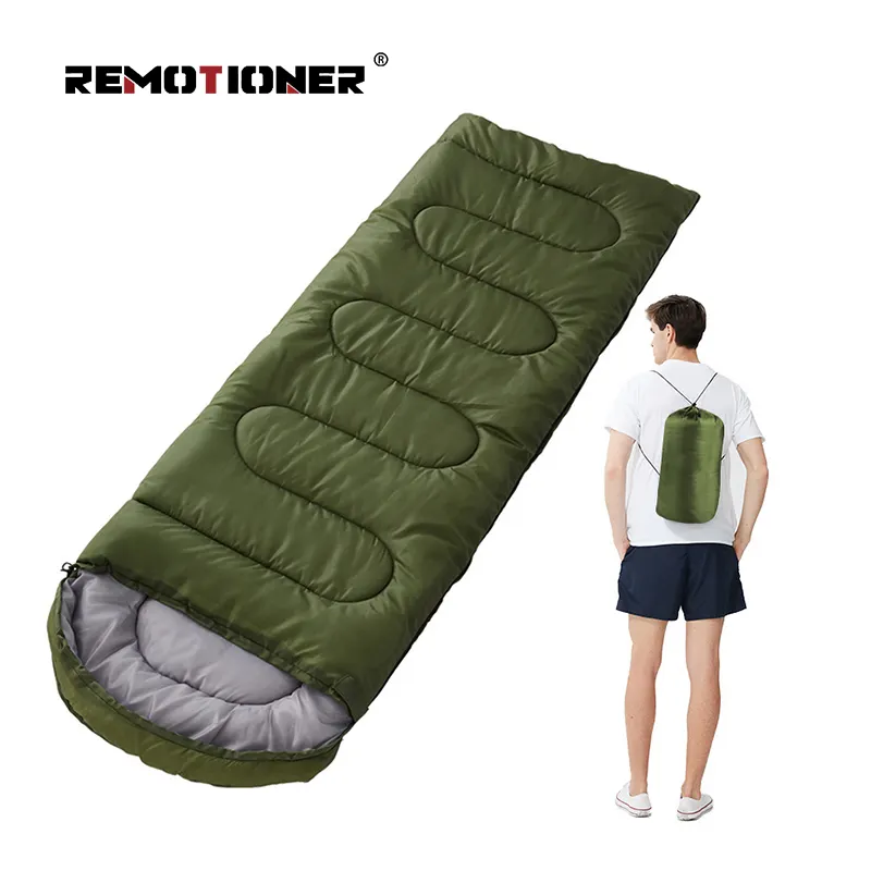 170T 950g - 2.4kg pele leve exterior saco de dormir amigável do algodão para caminhar o acampamento