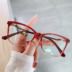 Tasarımcı toptan marka mavi ışık engelleme gözlük kedi göz gözlük çerçeveleri TR90 gözlük çerçeveleri optik kadınlar için