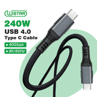 Câble USB 4.0 Type C vers Type C WISTAR, nouveau design, charge rapide 4.0, câble de données pour Oneplus OEM Factory