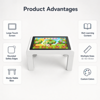 Table de jeu interactive tactile pour enfants avec écran LED étanche Android de 32, 43 et 55 pouces, réglable en hauteur, pour la maison et l'école, fabrication OEM