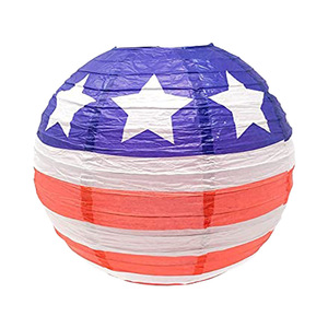 Cổ Điển 12 Inch Treo Giấy Đèn Lồng Yêu Nước Mô Hình Màu Đỏ Trắng Màu Xanh Cho <span class=keywords><strong>4th</strong></span> Tháng Tư 3 Pcs Sinh Nhật Đảng Trang Trí Nội Thất - Product Image 4