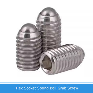 M2.5 M3 M4 M5 M6 M8 M10 M12 304 acier inoxydable hexagone à six pans creux Allen ressort boule plongeur sans tête point vis boulon - Product Image 2