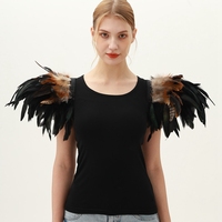 Promotion : Ensemble de Costume d'Halloween Cosplay avec Châle en Dentelle et Plumes – Couleur Personnalisable, Confortable, Doux, Taille sur Mesure – Idéal pour les Fêtes
