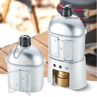 Meilleur ensemble de gobelets de cantine en aluminium léger et écologique pour l'extérieur avec pochette pour la randonnée, le sac à dos, les aventures de survie