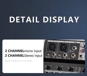 Table <span class=keywords><strong>de</strong></span> mixage audio 4 canaux en plastique <span class=keywords><strong>avec</strong></span> <span class=keywords><strong>changeur</strong></span> <span class=keywords><strong>de</strong></span> <span class=keywords><strong>voix</strong></span> pour KTV, spectacles en direct, scène, bar – Table <span class=keywords><strong>de</strong></span> mixage audio professionnelle pour bar et scène - Product Image 6