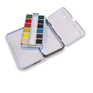 Bview Art Travel Brush Palette Cup & 12 couleurs vibrantes Kit de <span class=keywords><strong>peinture</strong></span> <span class=keywords><strong>aquarelle</strong></span> très facile à mélanger - Product Image 1
