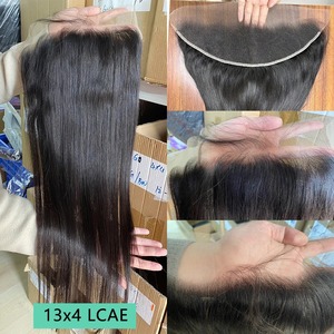 Phía trước 13x4 HD ren chỉ Vô Hình Trong Suốt Ren tan da thẳng 13x4 ren đóng cửa Brazil tóc con người Remy Pre ngắt - Product Image 5