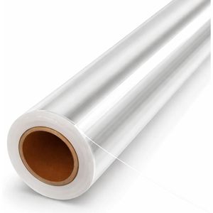Rouleau de film cellophane transparent 31,5 po x 100 pi 3 mil, qualité alimentaire, pour paniers-cadeaux, friandises, emballage de fleurs - Product Image 1